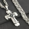 Fashion Jewelry Christian Trinity Latin Cross Necklace For Men Stainless Steel Three Layers Cross Pendants Necklaces Jewelry Gift - Image 9