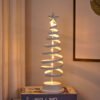 LED Christmas Tree Spiral Light Table Ornament Wrought Iron Xmas Tree Bedroom Desk Lamp Christmas Atmosphere Night Light Decor - Image 3