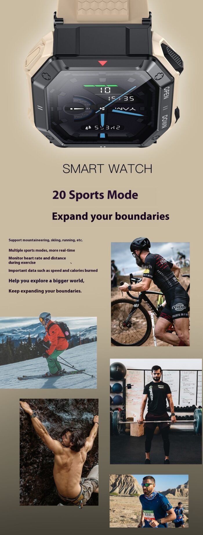 K55 Smart Watch Bluetooth Calling Sports Heart Rate Blood Pressure Monitoring - Image 4