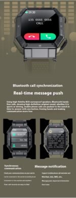 K55 Smart Watch Bluetooth Calling Sports Heart Rate Blood Pressure Monitoring - Image 6