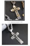 Fashion Jewelry Christian Trinity Latin Cross Necklace For Men Stainless Steel Three Layers Cross Pendants Necklaces Jewelry Gift - Image 4