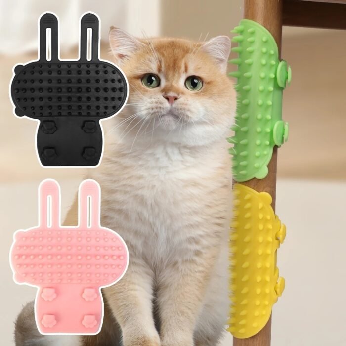 Pets Cat Hair Removal Massage Comb Cats Scratching Rubbing Brush Kitten Grooming Self Cleaning Wall Corner Cat Scratcher Combs Pet Products - Image 1