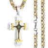 Fashion Jewelry Christian Trinity Latin Cross Necklace For Men Stainless Steel Three Layers Cross Pendants Necklaces Jewelry Gift - Image 3