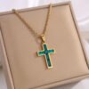 Fashion Jewelry European And American Ing Style Diamond Cross Necklace Unique No Color Fading - Image 10