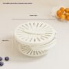 Fruit Drain Basket With Lid Vegetable Washing Bowl Foldable Handle Cleaning Colander Plastic Refrigerator Crisper Kitchen Box Kitchen Gadgets - Image 10