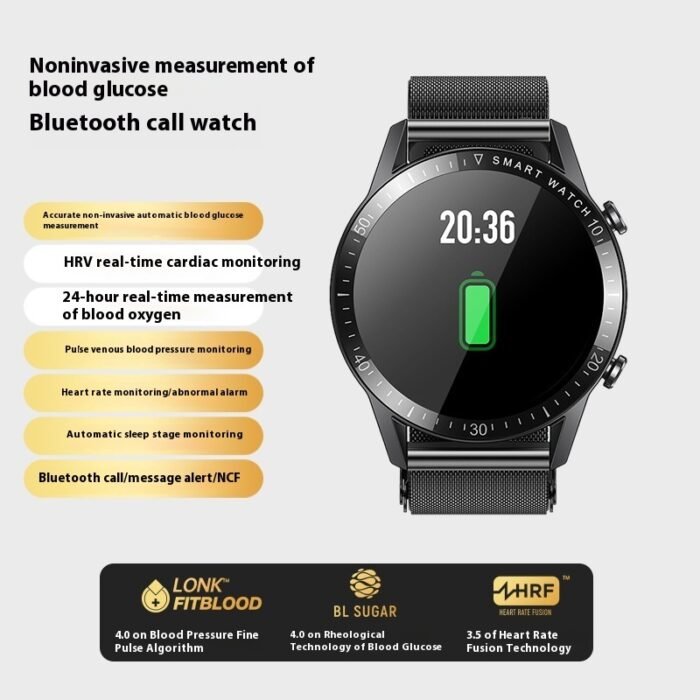 GT3 Non-invasive Blood Lipid Body Fat Heart Rate Measurement Blood Pressure Blood Oxygen Call Sports Bracelet - Image 2