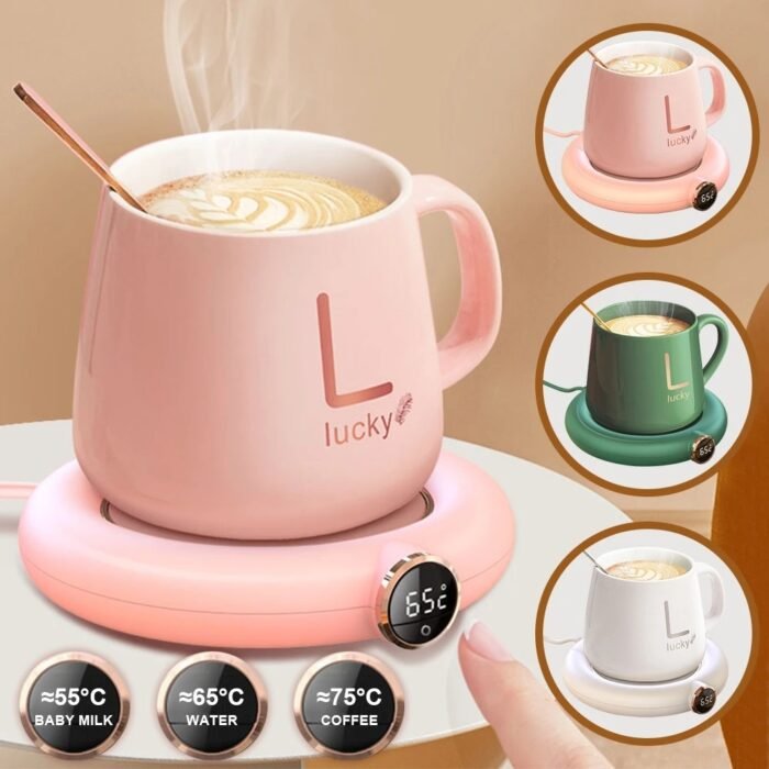 Cup Warmer Pad USB Charge Home Office 3 Temperatures Adjustable Heat Plate LED Display Electric Heater Mug Pad Winter Kitchen Gadgets - Image 1
