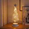 LED Christmas Tree Spiral Light Table Ornament Wrought Iron Xmas Tree Bedroom Desk Lamp Christmas Atmosphere Night Light Decor - Image 5