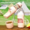 2 In 1 Travel Dog Water Bottle Pet Water Dispenser Feeder Drinking Feeder Dog Outing Water Feeder Pets Outdoor Portable Cup Pet Products