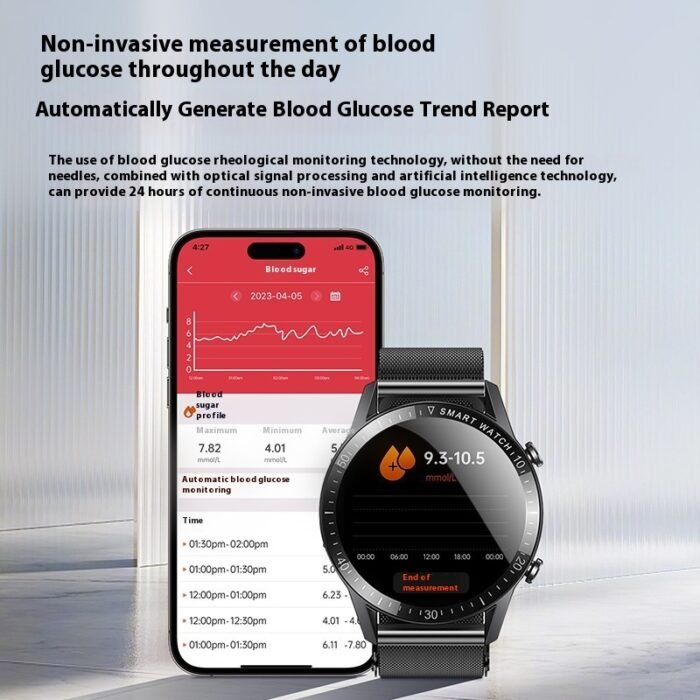 GT3 Non-invasive Blood Lipid Body Fat Heart Rate Measurement Blood Pressure Blood Oxygen Call Sports Bracelet - Image 1
