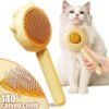 Pet Hair Cleaner Brush Cat Grooming Brush With Release Button Pet Hair Cleaner Brush Cat Grooming Brush Long Or Short Hair Cats Dogs Pet Massage BrushesComb For Cat Dog - Image 9