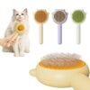 Pet Hair Cleaner Brush Cat Grooming Brush With Release Button Pet Hair Cleaner Brush Cat Grooming Brush Long Or Short Hair Cats Dogs Pet Massage BrushesComb For Cat Dog - Image 6