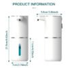 Automatic Soap Dispenser Touchless Foaming Soap Dispenser 380ml USB Rechargeable Electric 4 Level Adjustable Foam Soap Dispenser - Image 6