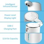 Automatic Soap Dispenser Touchless Foaming Soap Dispenser 380ml USB Rechargeable Electric 4 Level Adjustable Foam Soap Dispenser - Image 3