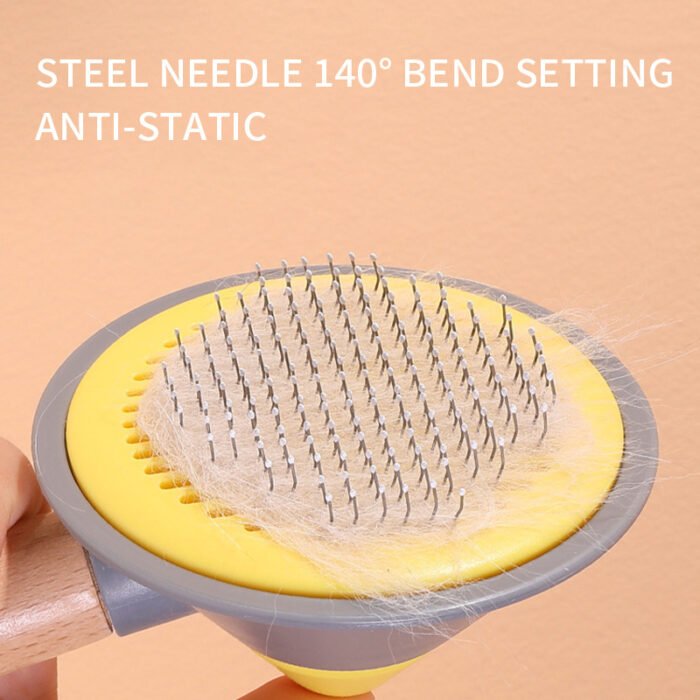 OneKey Pet Hair Remover Comb Pet Comb Grooming Brush Pet Hair Cleaner Brush Cat Shedding Brush Self Cleaning Slicker For Long & Short Hair Cats And Dogs - Image 4
