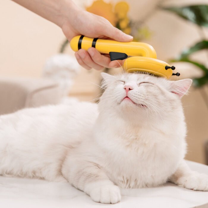 Little Bee Pet Needle Comb Cat Comb One Button Washing Artifact Pet Comb Hair Removal Pet Washing Brush Little Bee Pet Hair Removal Brush Comb - Gentle And Effective Grooming Tool For Dogs And Cats - Image 1