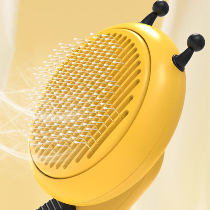 Little Bee Pet Needle Comb Cat Comb One Button Washing Artifact Pet Comb Hair Removal Pet Washing Brush Little Bee Pet Hair Removal Brush Comb - Gentle And Effective Grooming Tool For Dogs And Cats - Image 9
