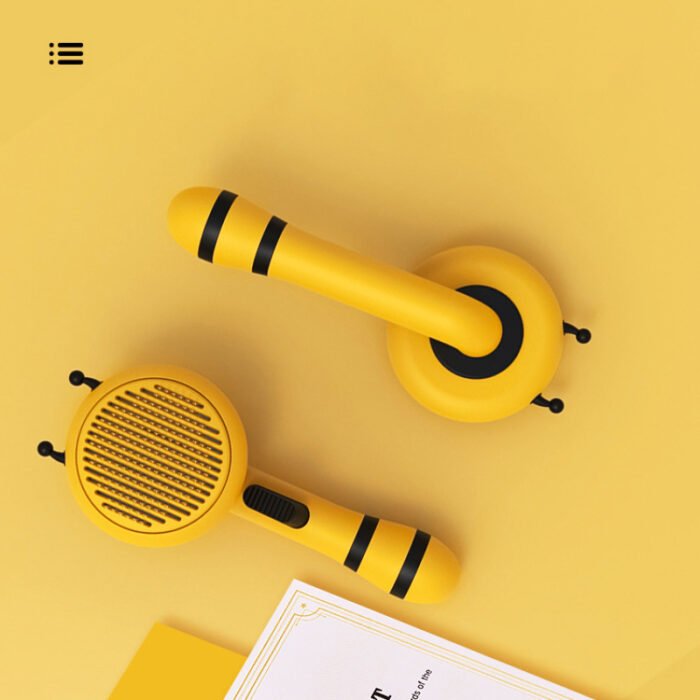 Little Bee Pet Needle Comb Cat Comb One Button Washing Artifact Pet Comb Hair Removal Pet Washing Brush Little Bee Pet Hair Removal Brush Comb - Gentle And Effective Grooming Tool For Dogs And Cats - Image 6
