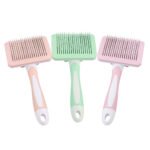 Self Cleaning Slicker Brush For Dogs, Cats Pets-One Click Cleaning Function-Gentle Effective Cat, Pet Dog Hair Remover-Dog Grooming Accessories For Small, Medium Large Dogs - Image 2