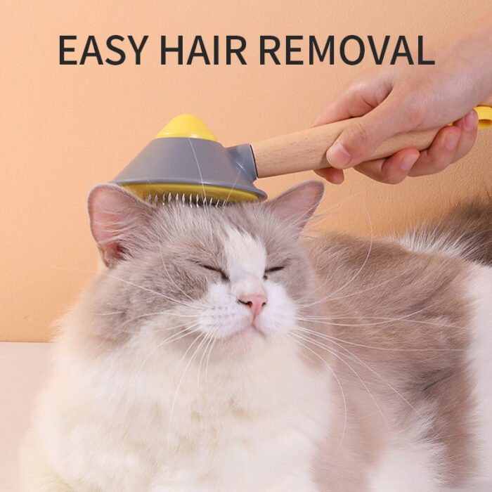 OneKey Pet Hair Remover Comb Pet Comb Grooming Brush Pet Hair Cleaner Brush Cat Shedding Brush Self Cleaning Slicker For Long & Short Hair Cats And Dogs - Image 1