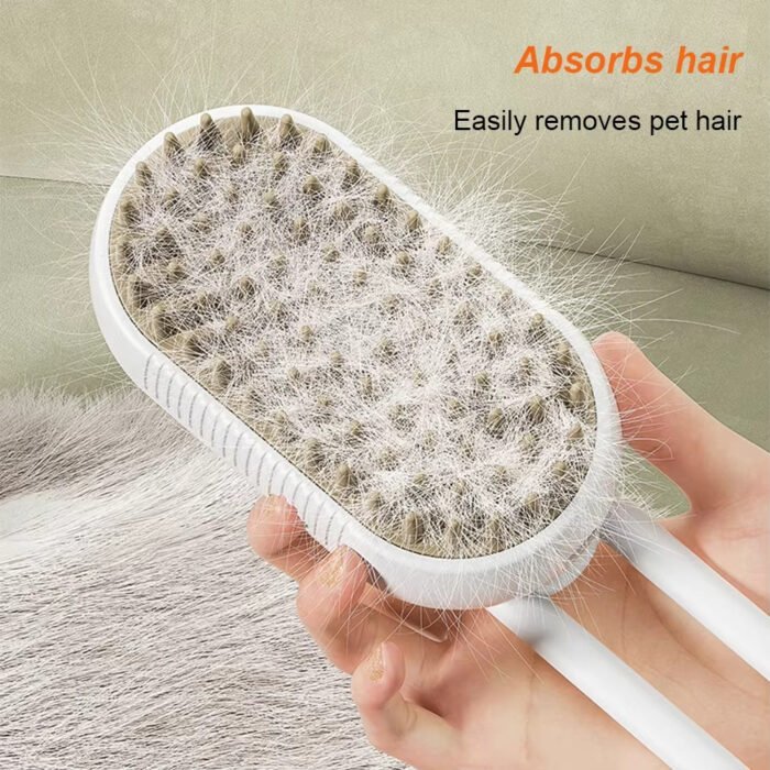 Steam Pet Brush 3-in-1 Massage Dog Steamy Brush Spray Beauty Tangled And Loose Hair Removal Cats Grooming Comb Dogs - Image 6