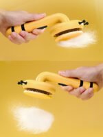 Little Bee Pet Needle Comb Cat Comb One Button Washing Artifact Pet Comb Hair Removal Pet Washing Brush Little Bee Pet Hair Removal Brush Comb - Gentle And Effective Grooming Tool For Dogs And Cats - Image 3