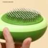 Creative Cat Grooming Comb Portable Massage Brush One-Button Remove Floating Hair Scraper Cats Dogs Pet Self Cleaning Tool Accessories - Image 10