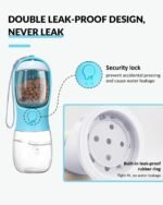 Ravel Puppy Water Bowl Dog Water Bottle With Food Container Portable Pet Dispenser Dog Stuff Accessories Items Puppy Essentials Necessities For Yorkie Chihuahua Cat Walking And Hiking - Image 2