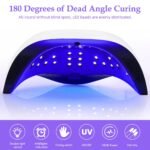 YEVYO 180W UV LED Nail Lamp With 3 Timers And Automatic Sensor Professional Nail Light - White - Image 5