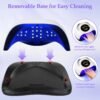 YEVYO 180W UV LED Nail Lamp With 3 Timers And Automatic Sensor Professional Nail Light - White - Image 8