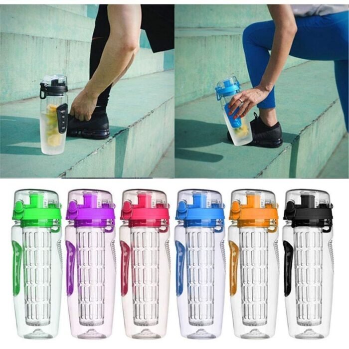 32Oz Fruit Infusing Infuser Water Bottle Water Fruit Bottle BPA Free Plastic Sport Fruit Infuser Water Bottles With Infuser Juice Shaker Drink Bottle Of Water - Image 1