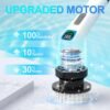 Electric Spin Scrubber For Cleaning - Bathroom Floor Shower Scrubber With Long Handle Cordless Handheld Power Spin Brush, IPX7 7in1 400RPM LED-Screen Fast Charging Ship By WFS Multichannel - Image 3