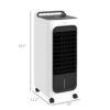 HOMCOM Evaporative Air Cooler With Ice Packs, 3-In-1 Ice Cooling Fan, Portable Swamp Cooler With Water Tank, Timer, Oscillating, Remote, For Home Office Bedroom - Image 9