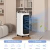HOMCOM Evaporative Air Cooler With Ice Packs, 3-In-1 Ice Cooling Fan, Portable Swamp Cooler With Water Tank, Timer, Oscillating, Remote, For Home Office Bedroom - Image 5