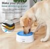 Dog Water Bowl No Spill 2L 70oz Spill Proof Dog Water Bowl Slow Water Feeder For Dogs - Image 2
