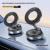 Magnetic Phone Holder With Vacuum Suction Foldable Adjustable Car Mount Magnetic Bracket Suction Nonslip For Busy Commuters - Image 5
