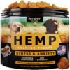 Natural Calming Chews For Dogs With Hemp Oil And Valerian Root Peanut Butter Flavor 180 Chews