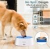 Dog Water Bowl No Spill 2L 70oz Spill Proof Dog Water Bowl Slow Water Feeder For Dogs