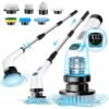Electric Spin Scrubber For Cleaning - Bathroom Floor Shower Scrubber With Long Handle Cordless Handheld Power Spin Brush, IPX7 7in1 400RPM LED-Screen Fast Charging Ship By WFS Multichannel - Image 9